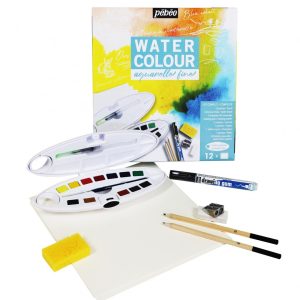 Pebeo Watercolour Paint Complete Kit - 12 Half Pans