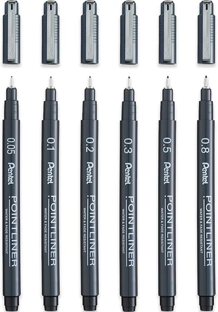 Pentel Arts Pointliner Pen - Black