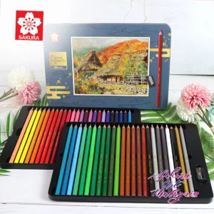Sakura Oil-Based Colored Pencils - 48 Colors Set